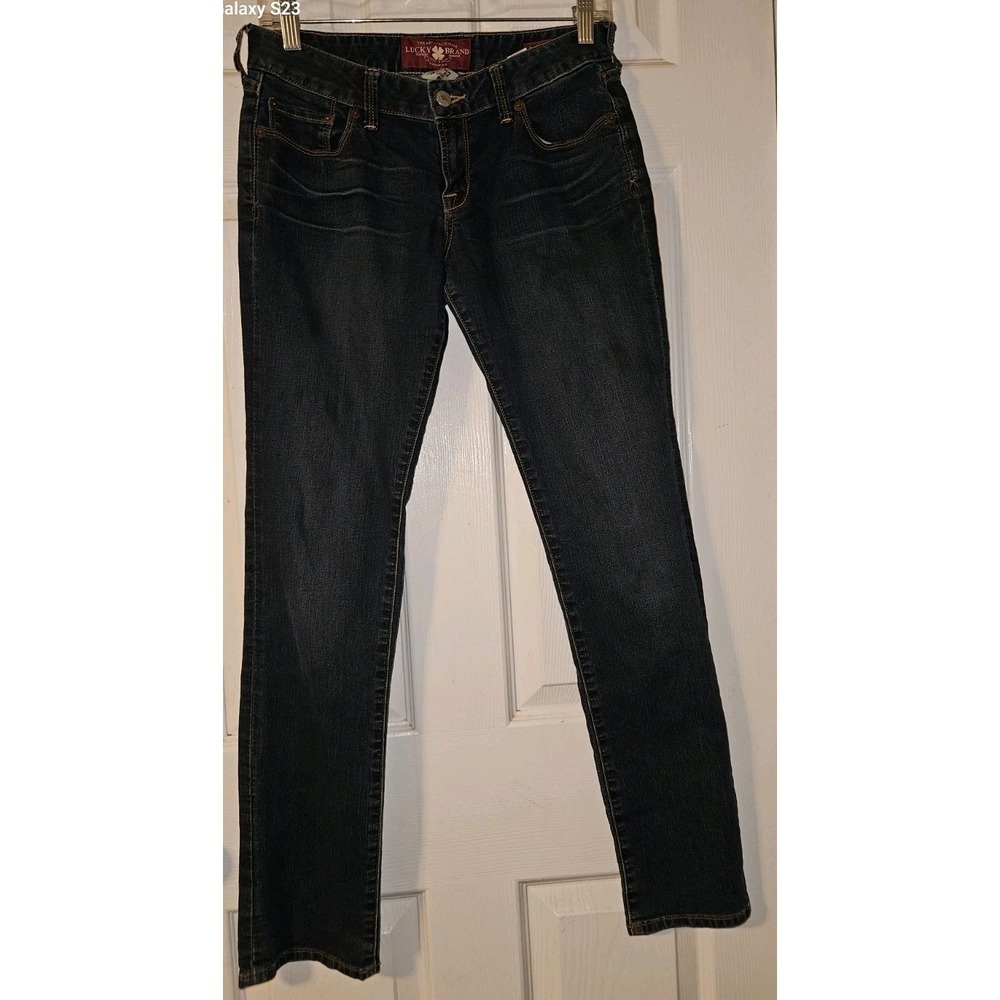 Lucky Brand Lola Straight Jean Ankle Womens Size 4/27 Dark Wash Low Rise‎ Y2K
